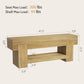47" Long Entryway Bench, Wooden Entry Way Benches Indoor with Storage Shelf, Rustic Farmhouse End of Bed Bench for Bedroom, Narrow Shoe Rack Seat Skinny Bench for Dining Table, Mud Room, Hallway