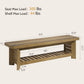 63" Entry Way Bench, Long Wood Entryway Benches for Dining Room Bedroom, Farmhouse Indoor Shoe Storage Bench Seat, Rustic Brown Rectangular Sitting Table for Hallway, Foyer, End of Bed, Kitchen