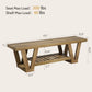 63" Wood Entryway Bench with Shoe Storage, Long 3-Tier Entry Way Foyer Bench Seat Indoor with Boots Shelf, Rustic Farmhouse End of Bed Stool w/ Triangular Leg for Bedroom, Dining, Living Room, Hallway