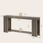 70.9 Rustic Grey Slim Farmhouse Console Sofa Table Behind Couch Entryway | 1.6-inch thick tabletop with embossed wood-grain texture