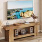 TV Stand for 55 65 70 75 Inch TV, 63" Modern Entertainment Center for Living Room with 2-Tier Open Storage, Heavy Duty TV Console with Thick U-Shaped Legs
