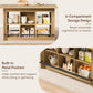 Viviwood 62.6" Kitchen Island with Storage, Farmhous Island Bar, Oak