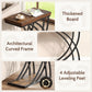 Narrow Side Table for Livingroom, C Shaped End Table for Couch, Modern Bedside Tables, Small Sofa Tables for Small Spaces, Living Room Bedroom (1, Brown)