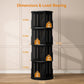 Vividwood 360° Spinning Bookshelf - 4-Tier Corner Organizer for Small Spaces & Kids Rooms