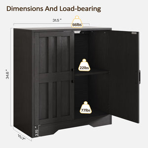 Vividwood Modern Farmhouse Sideboard - 2-Door Storage Cabinet with Adjustable Shelves