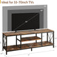 Vividwood 63" Industrial TV Stand for 70" TVs - 3-Tier Open Shelves & Soundbar Space