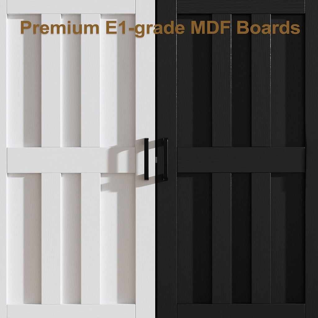 Vividwood Modern Farmhouse Sideboard - 2-Door Storage Cabinet with Adjustable Shelves