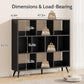 Vividwood 10-Cube Bookcase - 3-Tier Wooden Storage Organizer for Small Spaces (Black)