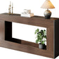 Vividwood 63" Farmhouse Console Table - Long Entryway Table with Storage (Brown & Black)
