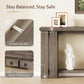 70.9 Rustic Grey Farmhouse Console Sofa Table Behind Couch Entryway Wood | Thick 2-inch engineered wood tabletop with embossed texture