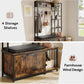 Vividwood Hall Tree with Bench - Shoe Storage Organizer 39.37" (Brown)