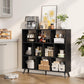 Vividwood 10-Cube Bookcase - 3-Tier Wooden Storage Organizer for Small Spaces (Black)
