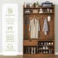 AesthLife Modern Hall Tree - Bench & Shoe Storage Organizer (Classical Brown)