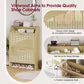 Vividwood Rattan Shoe Storage Cabinet - 2-Flip Drawer Design (Wood)