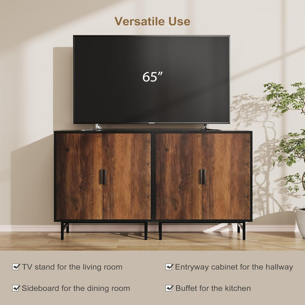 Vividwood Modern Farmhouse Sideboard - 2-Door Storage Cabinet for Kitchen & Dining Room