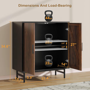 Vividwood Modern Farmhouse Sideboard - 2-Door Storage Cabinet for Kitchen & Dining Room