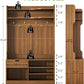 AesthLife Modern Hall Tree - Bench & Shoe Storage Organizer (Classical Brown)