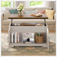 Vividwood Convertible Lift Top Coffee Table- 4-in-1 Multi-Function Design with Hidden Storage (Brown)