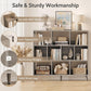 Vividwood 10-Cube Bookcase - 3-Tier Wooden Storage Organizer for Small Spaces (Grey)