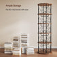 Vividwood 5-Tier Rotating Bookshelf - 360° Spinning Display Corner Bookcase with Stackable Design