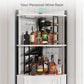 Vividwood 63" Corner Bar Cabinet‌ - Farmhouse Liquor Storage for 50+ Bottles (Ivory White)