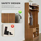 AesthLife Modern Hall Tree - Bench & Shoe Storage Organizer (Classical Brown)