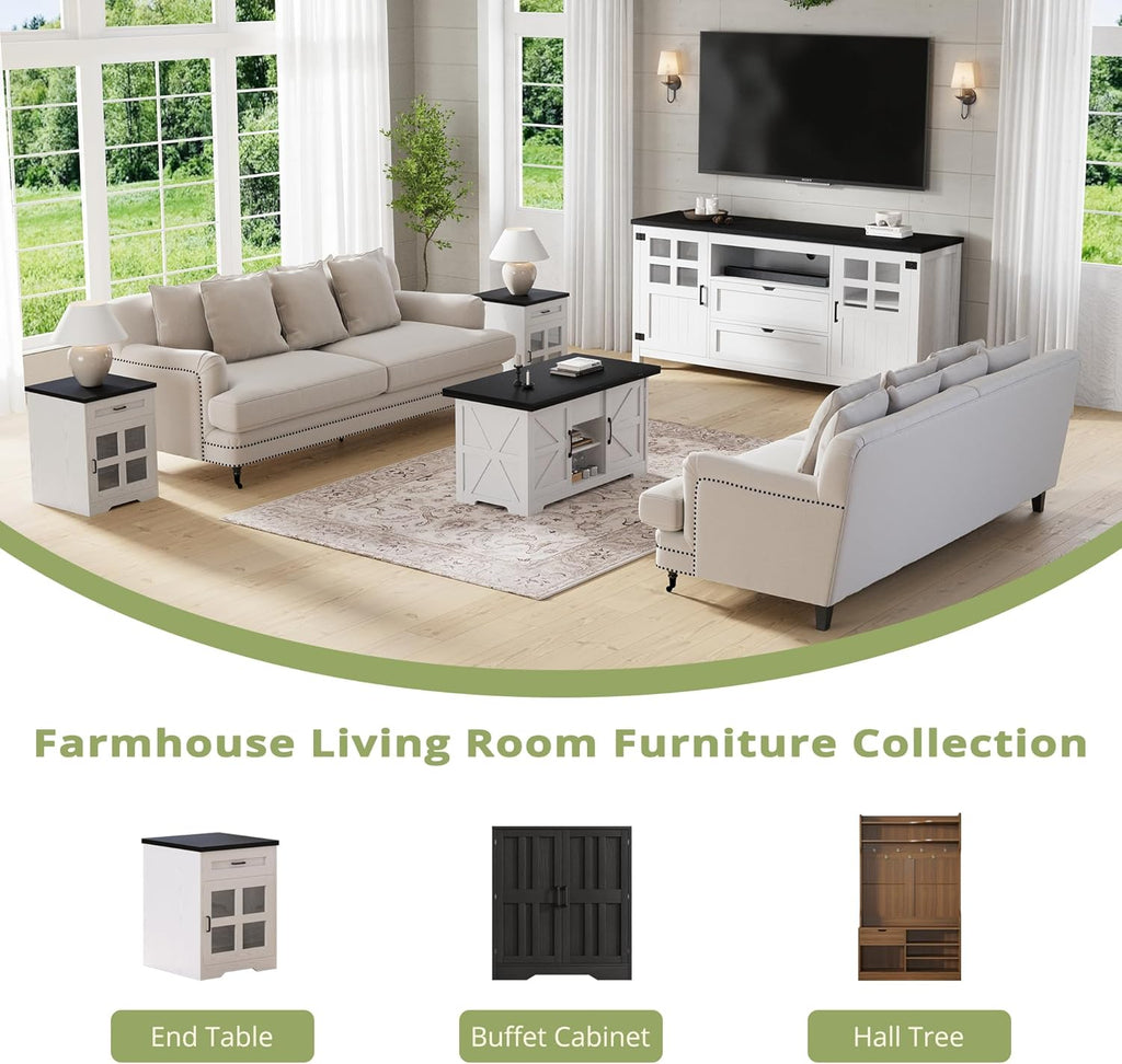 AesthLife Modern Hall Tree - Bench & Shoe Storage Organizer (Classical Brown)