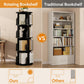 Vividwood 360° Spinning Bookshelf - 4-Tier Corner Organizer for Small Spaces & Kids Rooms