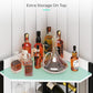 Vividwood 63" Corner Bar Cabinet‌ - Farmhouse Liquor Storage for 50+ Bottles (Ivory White)
