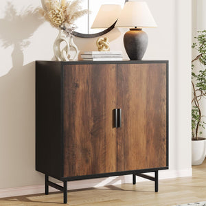 Vividwood Modern Farmhouse Sideboard - 2-Door Storage Cabinet for Kitchen & Dining Room