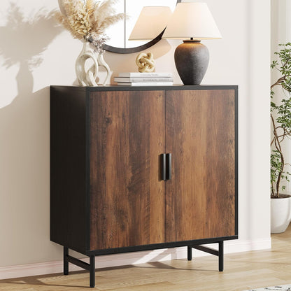 Vividwood Modern Farmhouse Sideboard - 2-Door Storage Cabinet for Kitchen & Dining Room