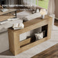 Vividwood 63" Farmhouse Console Table - Modern Sofa Table with Storage (Natural)